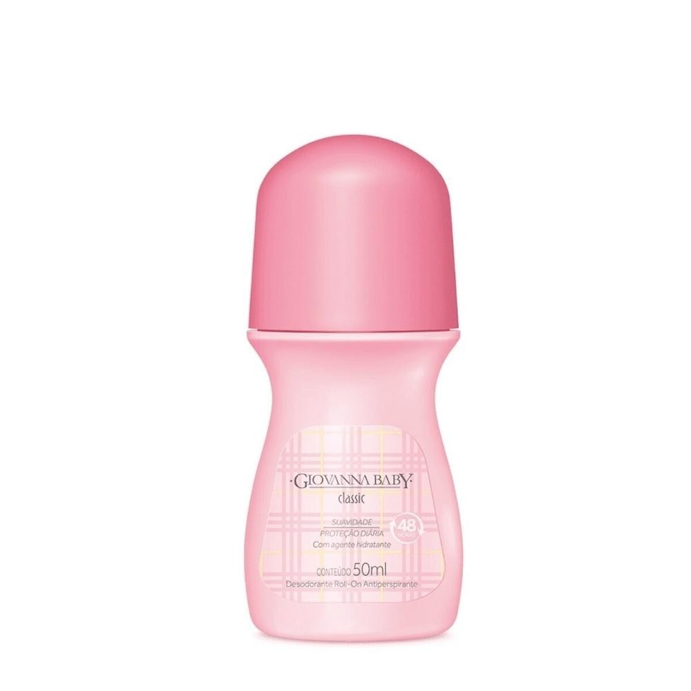 Desodorante Roll On Giovanna Baby Classic Rosa 50ml em Oferta na Shopee