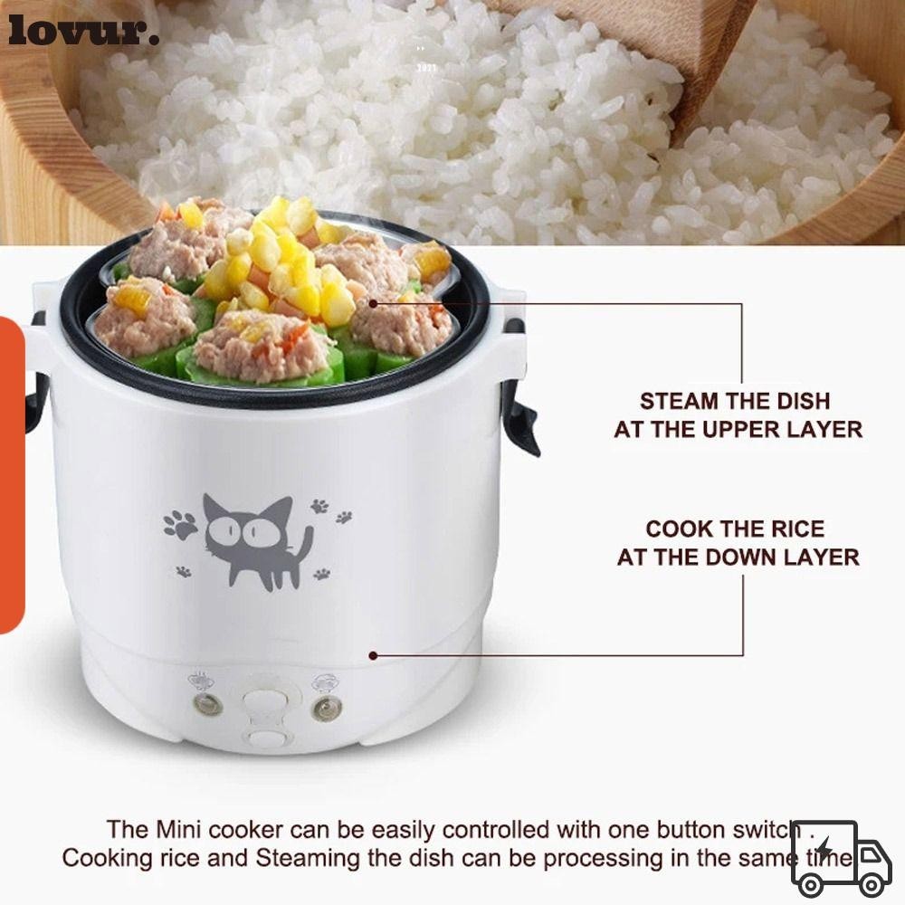 LOVUR MultiCooker , 12V 24V 220V Panela De Cozimento Elétrico De Arroz , Portátil Para Caminhão De Carro De Sopa Doméstica | Panelas Cozedores Doméstico