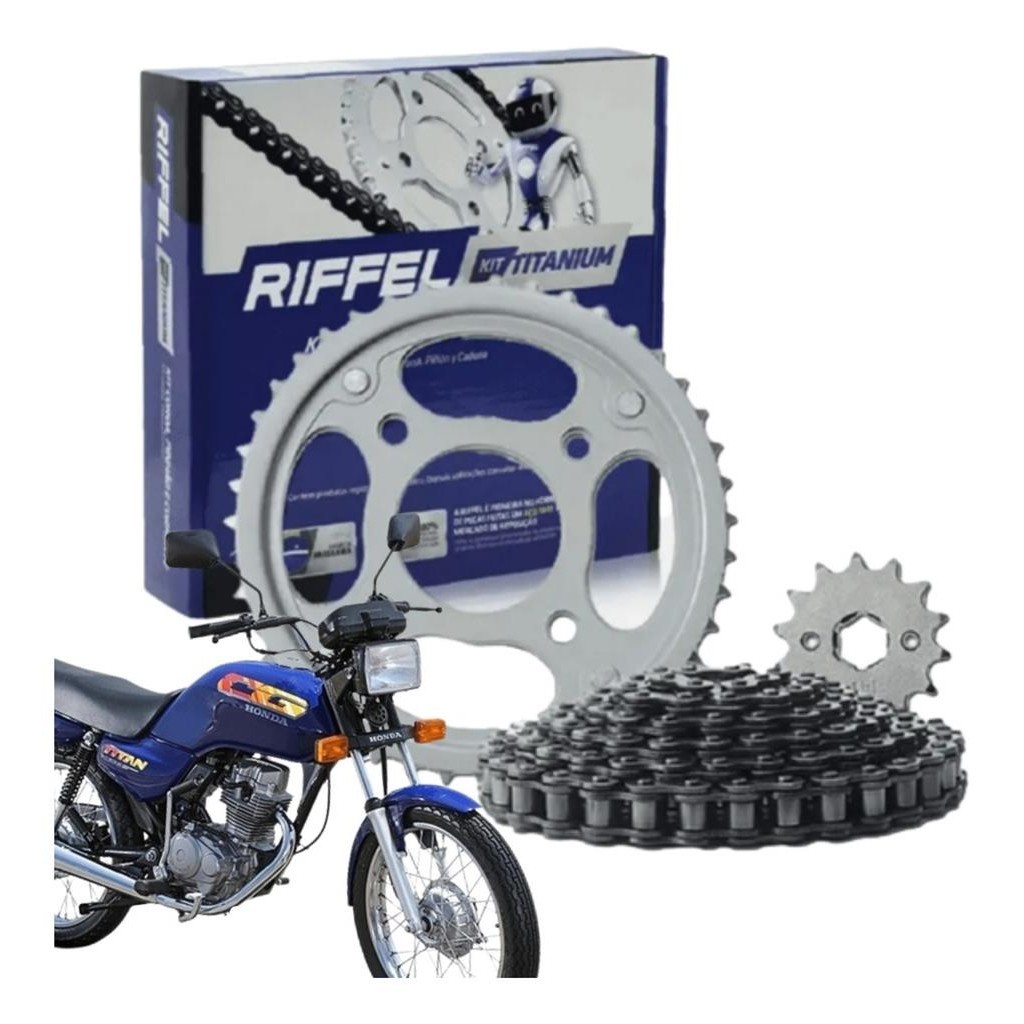Kit Relação Tração Transmissão Cg Titan 125 1983 A 1999 Original Riffel Sem Retentor em Oferta na Shopee