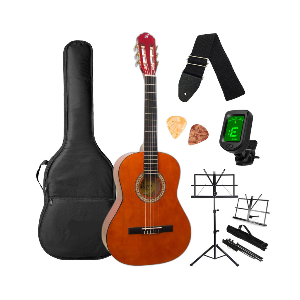 Violão 3/4 Infantil Nylon Giannini Start N-6 N Natural Brilhante Criança até 12 Anos + acessórios