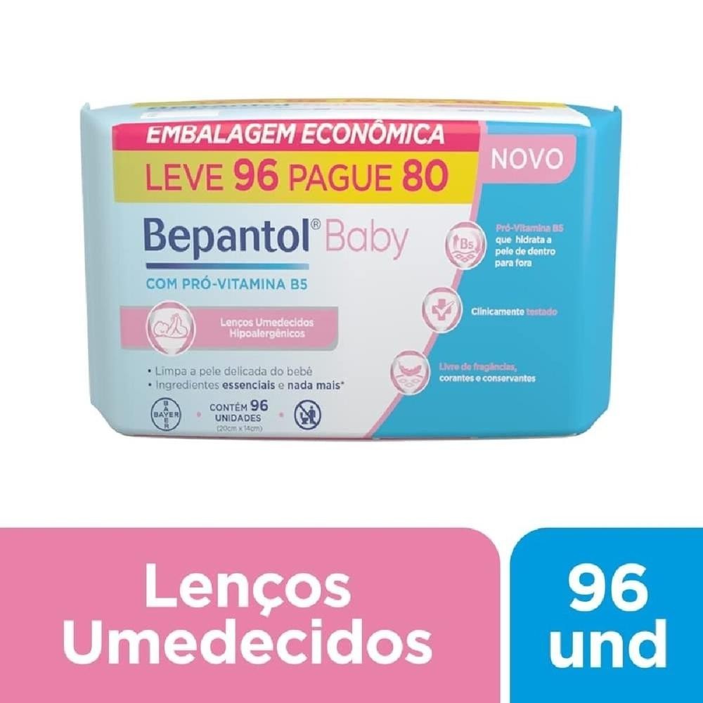 Lencos Umedecidos Bepantol Baby 96 Unidades em Oferta na Shopee