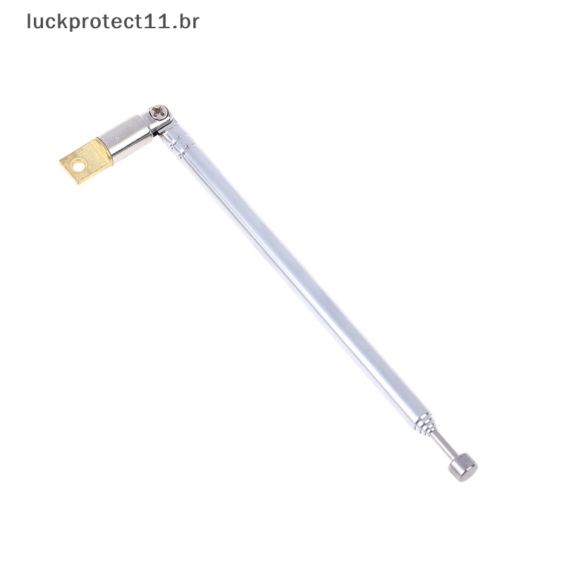 LTBR 1Pc 37cm 5 Seção Rádio Telescópico De Aço Inoxidável AM FM Antena Universal ~