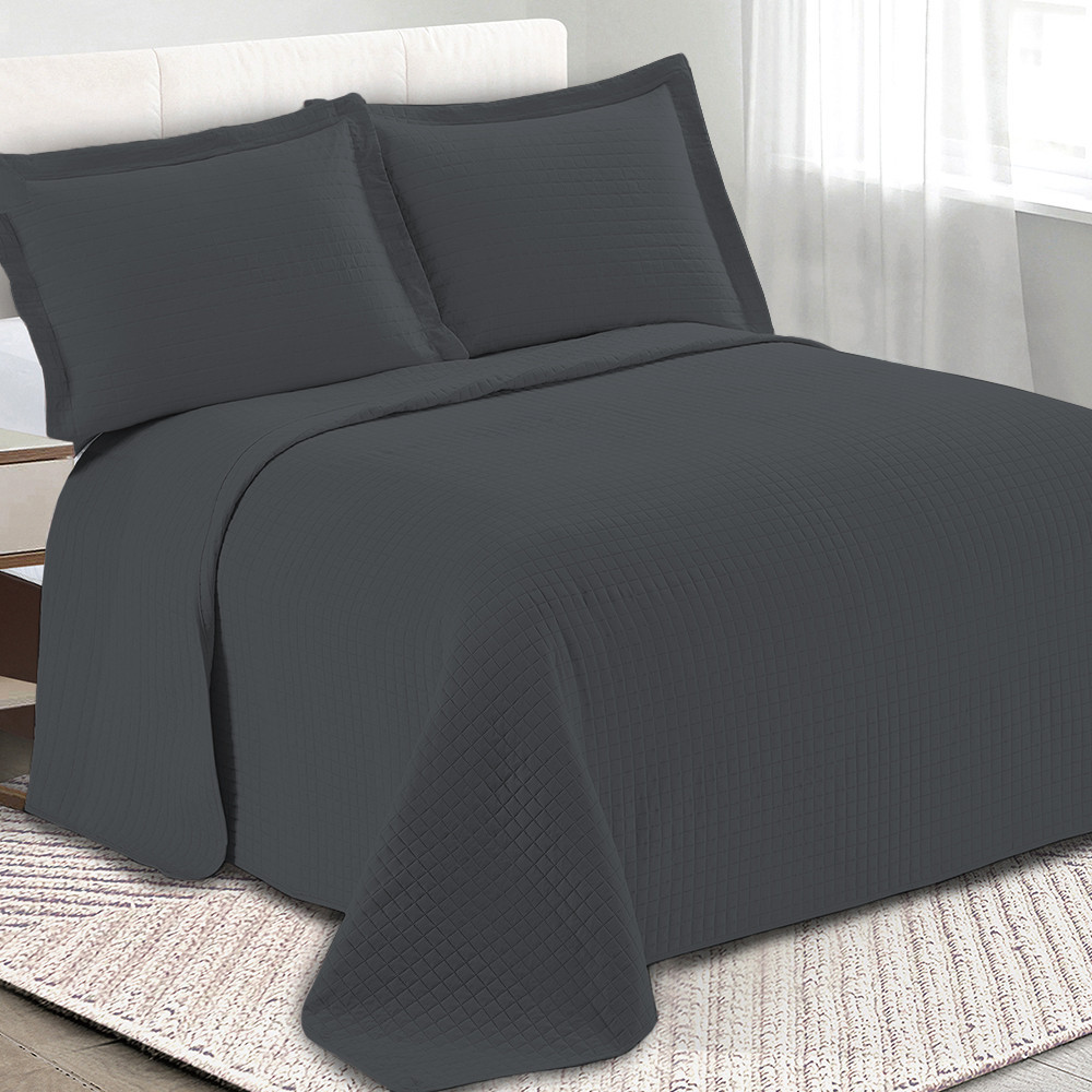 Colcha Cobre Leito Casal kit 3 peças Dupla Face Microfibra Soft Ultrassônico - Camesa em Oferta na Shopee