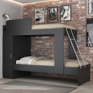 Beliche com Armário 1 Porta para Colchão 78x188cm Cocada Multimóveis BB4008 em Oferta na Shopee