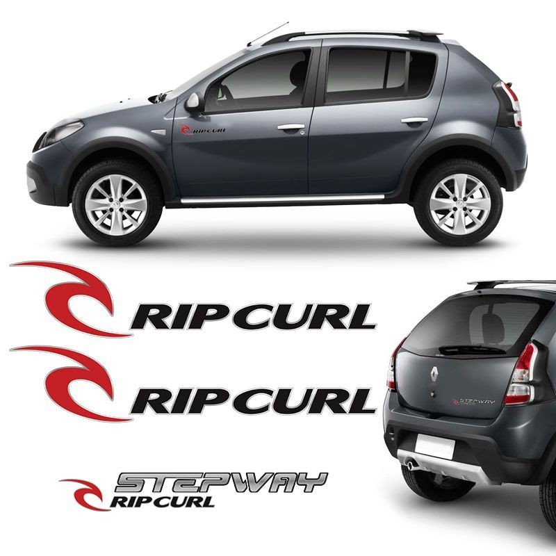 Kit Adesivos Sandero Stepway Rip Curl 12 Traseiro + Lateral