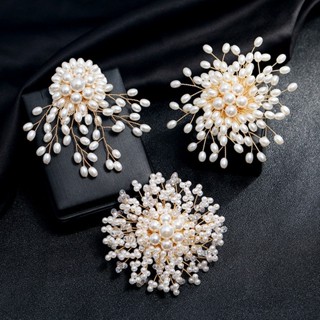 2024 Novos Alfinetes De Pérola De Luxo Criativos Para Mulheres Elegante Rhinestone Flocos De Neve Acessórios De Flores Senhora Festa De Casamento Presente em Oferta na Shopee
