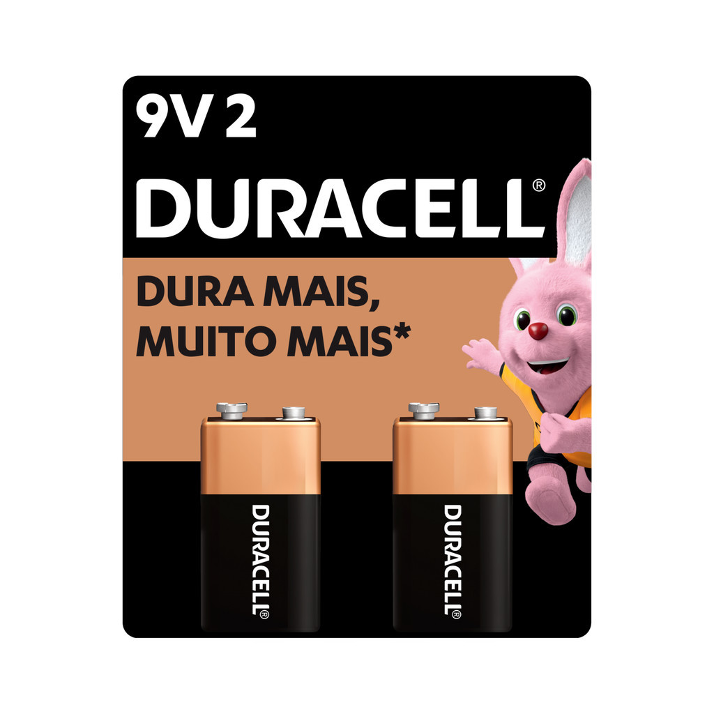 Bateria 9V Duracell com 2 unidades em Oferta na Shopee