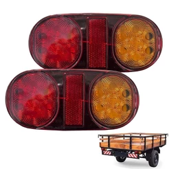 Par Lanterna Sinaleira Led Traseira Reboque Carreta Caminhao Carretinha Seta Freio Universal