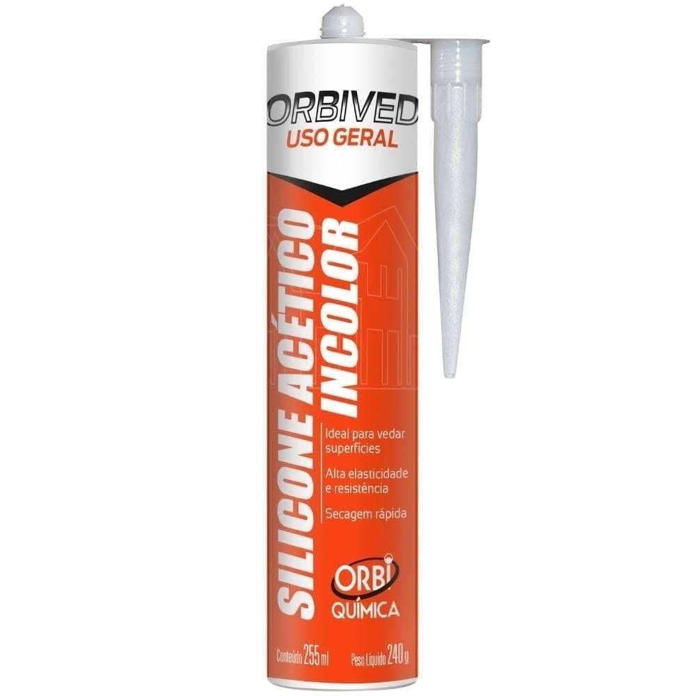 Silicone Acético Orbived Incolor 240g - Home & Living