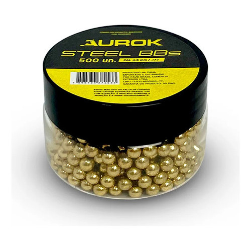 Esferas Aurok Steel BBS 4,5mm Dourada - 500un em Oferta na Shopee
