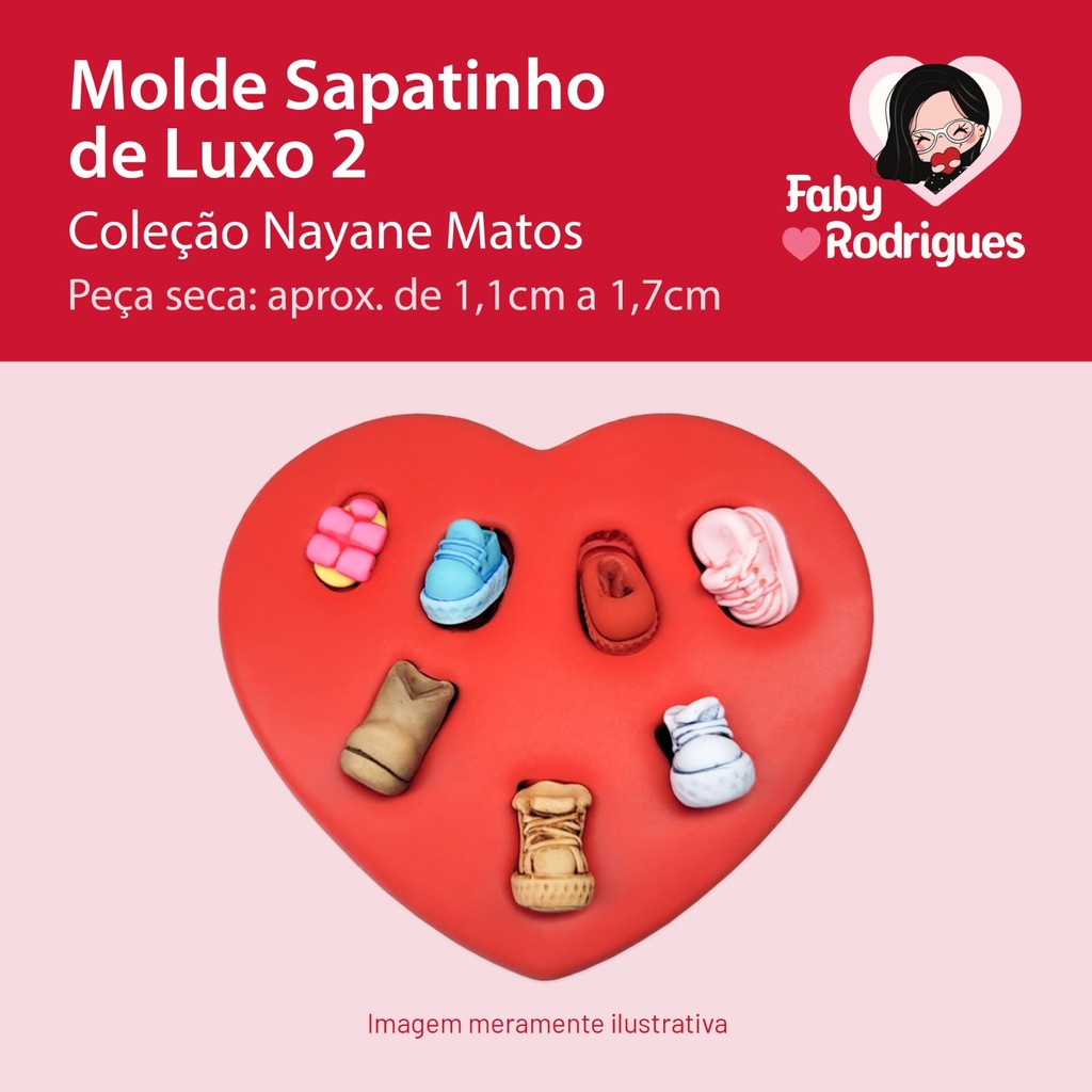Molde de Silicone Sapatinhos de luxo 2 - Nayane Matos em Oferta na Shopee