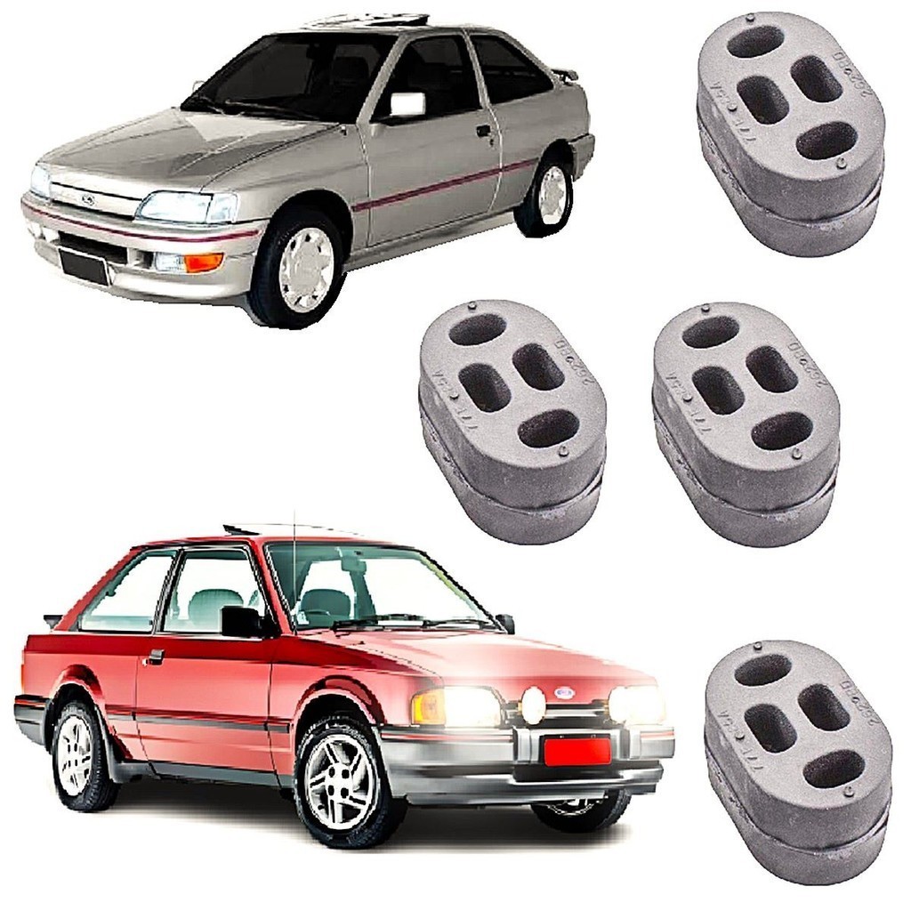 Coxim do Escapamento FORD VERONA 1989 a 1992 CENTRAL SILENCIOSO 4 Suportes de Escapamento