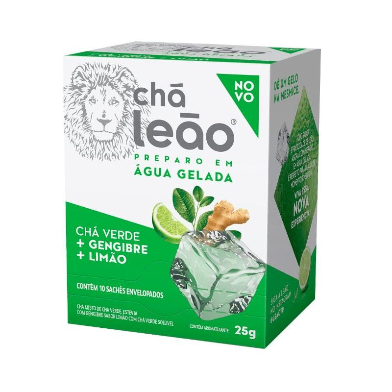 Chá Verde Leão Gengibre + Limão 10 Sachês 25g em Oferta na Shopee