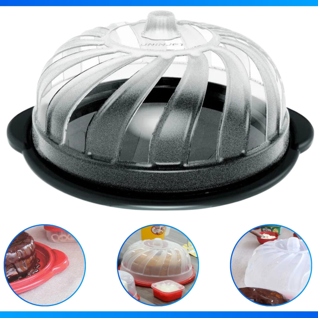 Boleira C/ Tampa Redonda Plástico Resistente Gourmet Bolo Design Sofisticado Prático - ENVIO RÁPIDO!