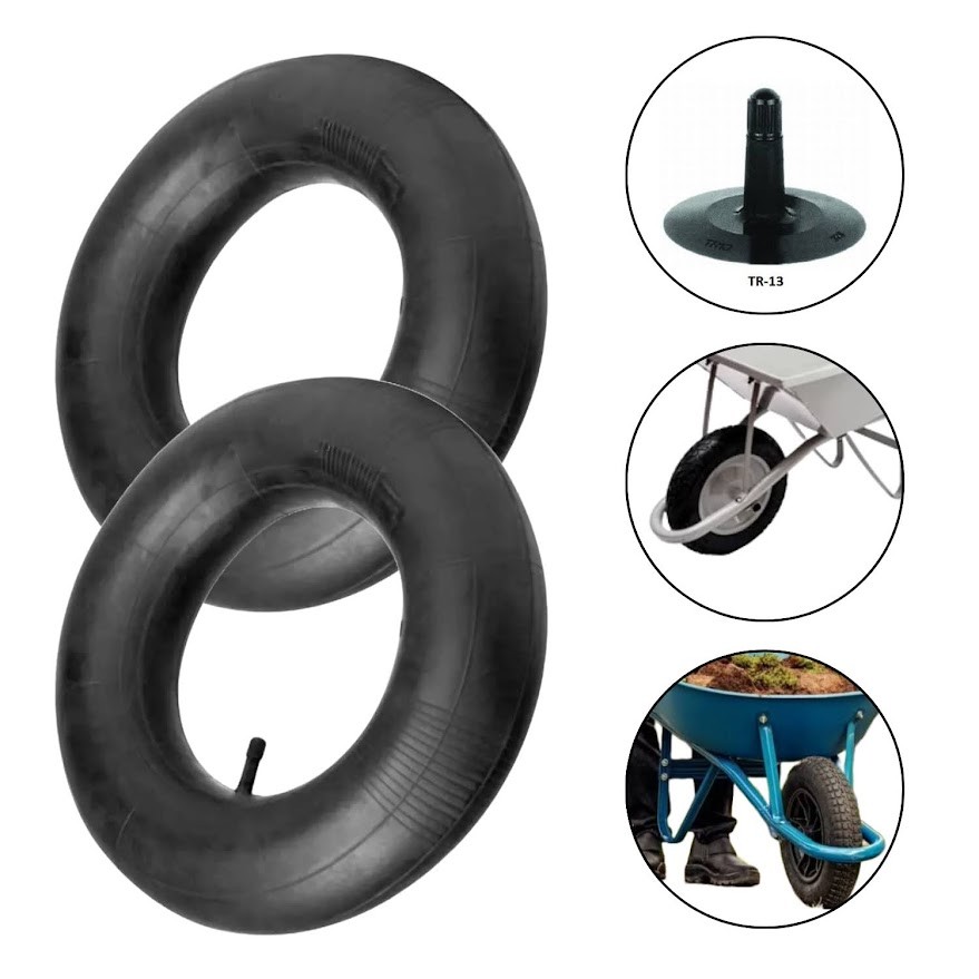 Kit C /2 Câmara De Ar 3.50-8 375-8 Tr13 Reforçada Carretinha