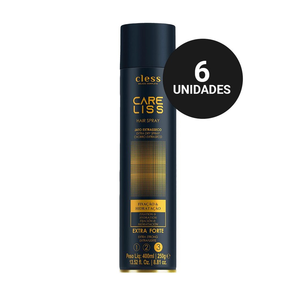 Kit Profissional Hair Spray Care Liss Extra Forte (6x400ml) em Oferta na Shopee