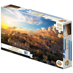 QUEBRA CABEÇA ACRÓPOLE DE ATENAS 1000 PEÇAS GGB BRINQUEDOS PUZZLE PAISAGEM PONTOS TURÍSTICOS GRÉCIA
