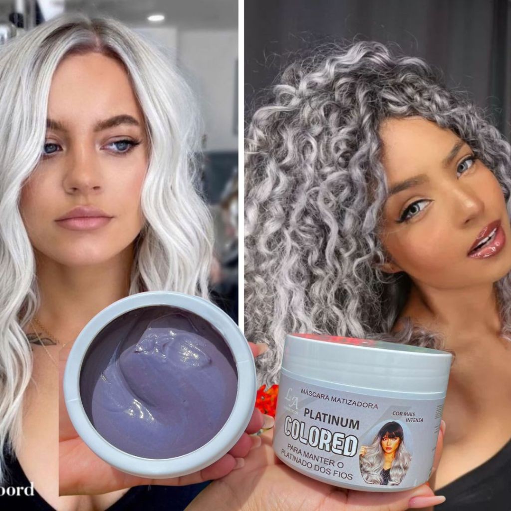 TONALIZANTE HAIR MASK COLORED PLATINUM L&A COSMETICOS - EFEITO PLATINADO 300g.