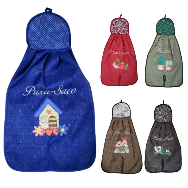 Puxa Saco Dispenser de Sacolinhas Plásticas Estampas e Aplicações Variadas