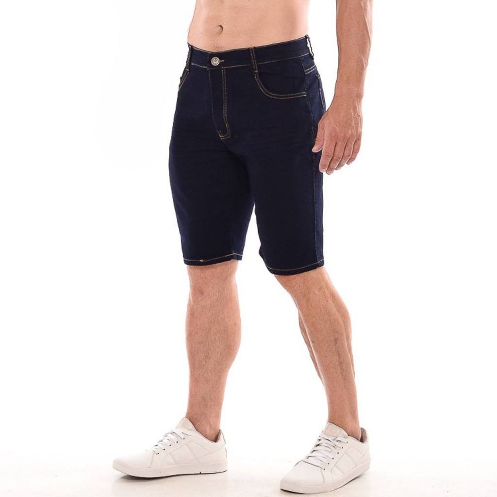 Bermuda Jeans Masculina Super Lycra Estilo Casual