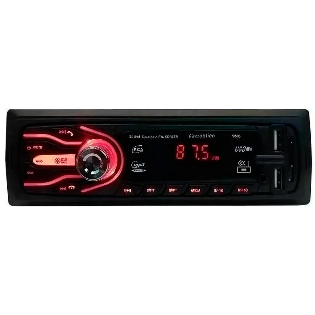 APARELHO RADIO AM/FM 5566 FIRST OPTION C/ USB BLUETOOTH SAÍDAS P/ ALTO FALANTES 4X25W CONTROLE REMOTO SAÍDA RCA em Oferta na Shopee