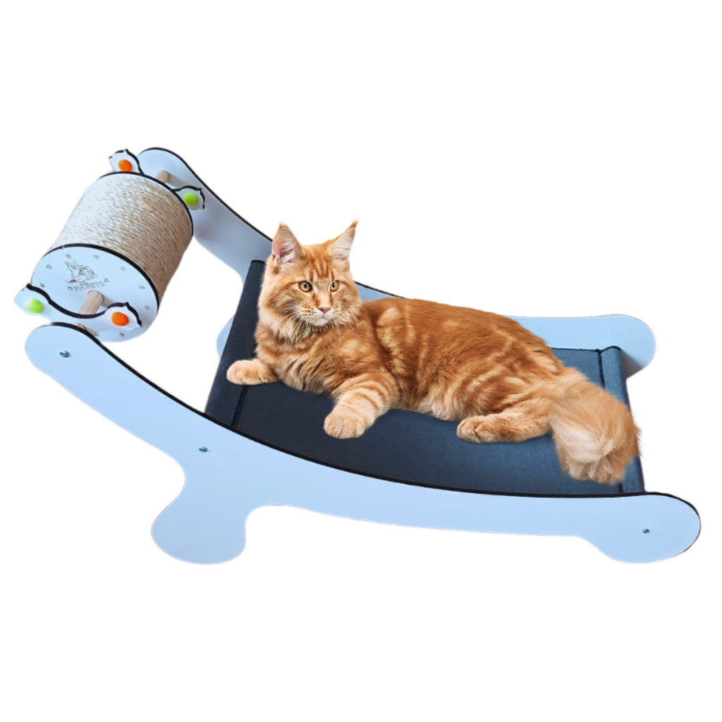 cama pet caminha com arranhador para gatos e brinquedo pets berço para gato rede balanço playground