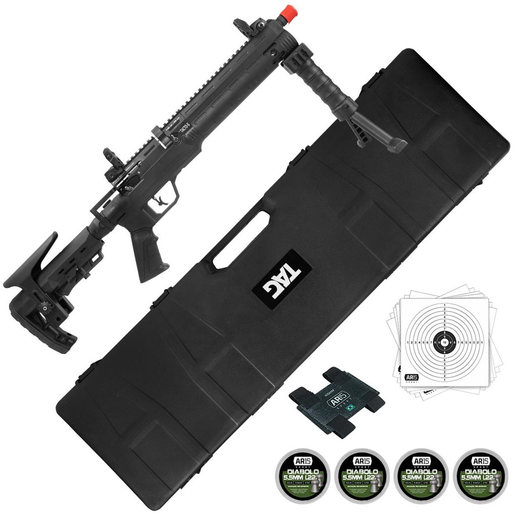 Carabina de Pressão 5.5 PCP Niksan 200Bar Chumbinho 400un em Oferta na Shopee