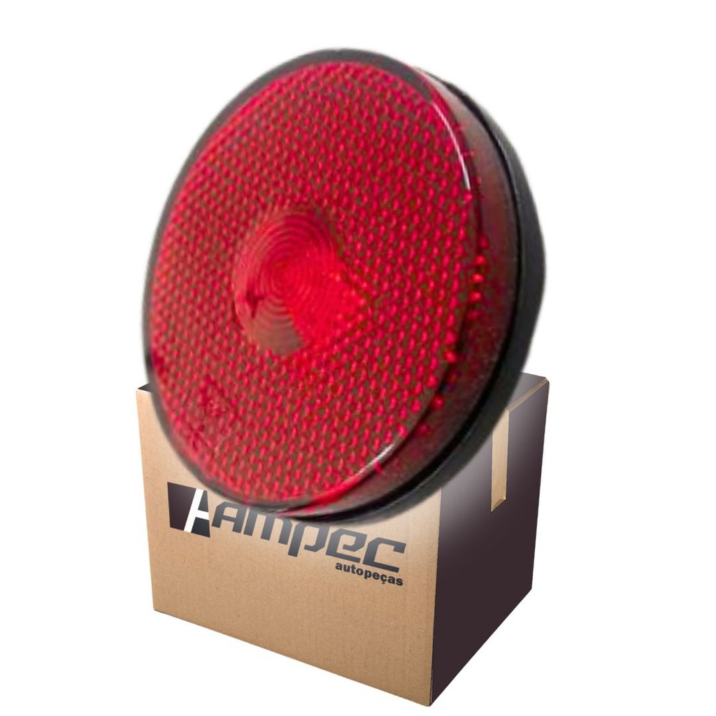 Lanterna Lateral LED Para Carreta Caminhão Trailer Reboque Sem Suporte Vermelha G 85mm em Oferta na Shopee