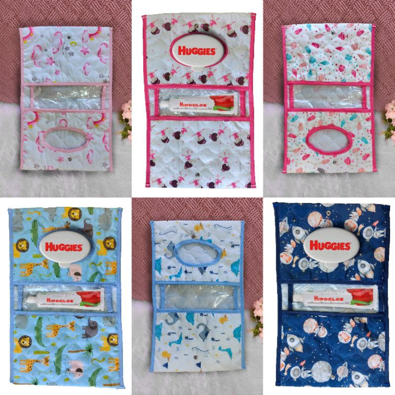 Porta Fralda Para Bebê Lenço Umedecido Portátil Pomada Menina Menino