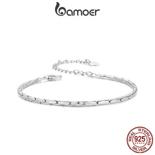 Pulseira Bamoer 925 Sterling Sliver Bracelet Delicada Moda Básica Jóias Em Cadeia Presentes Para Mulheres em Oferta na Shopee
