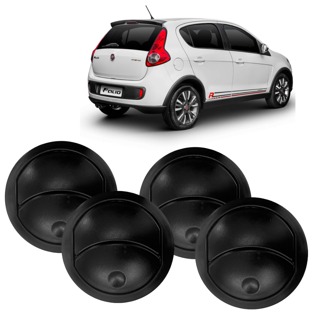 Kit 4 Difusor Palio G5 Fire Way 2014 2015 2016 2017 Preto