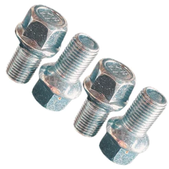Kit Jogo 4 Parafuso Roda VW Fusca Brasilia Kombi /81 Zincado Volkswagen 4 Furos M14 x 38mm chave 19