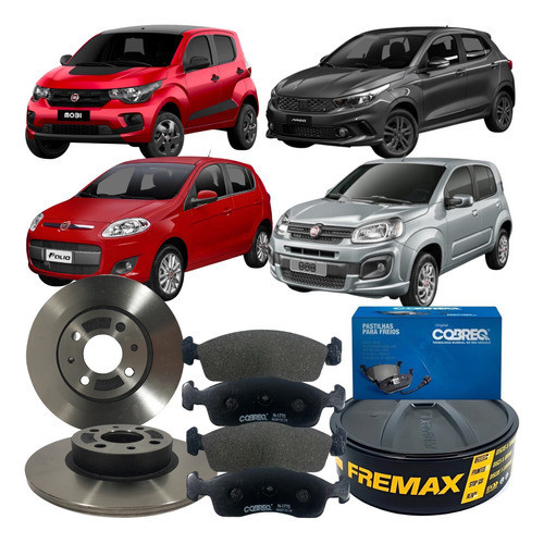 Jogo Disco Freio Pastilha Dianteira Palio Argo Uno Mobi em Oferta na Shopee