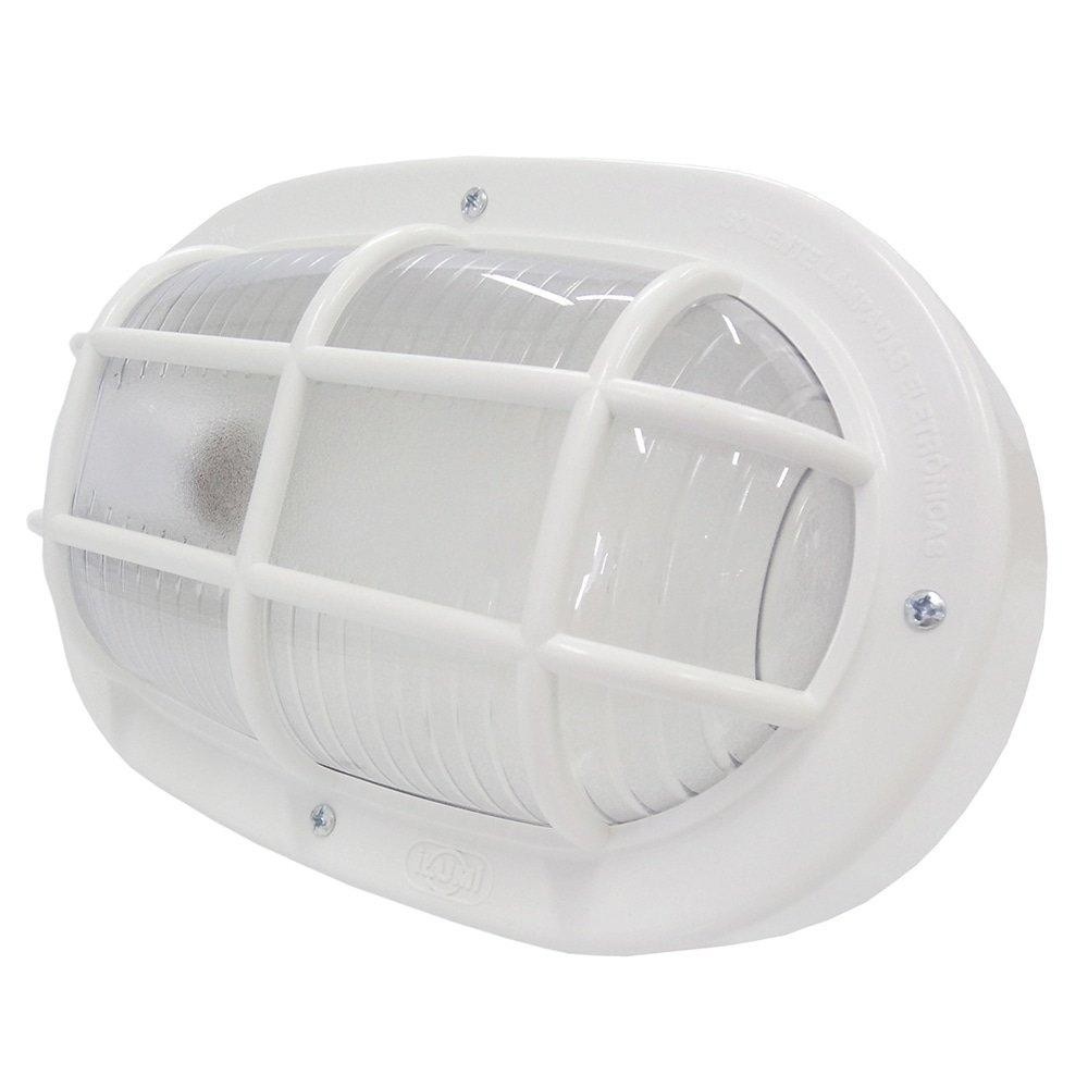 Luminária Tartaruga Ilumi E27 Espiral até 25W U até 23W ABS Tampa Policarbonato Branca