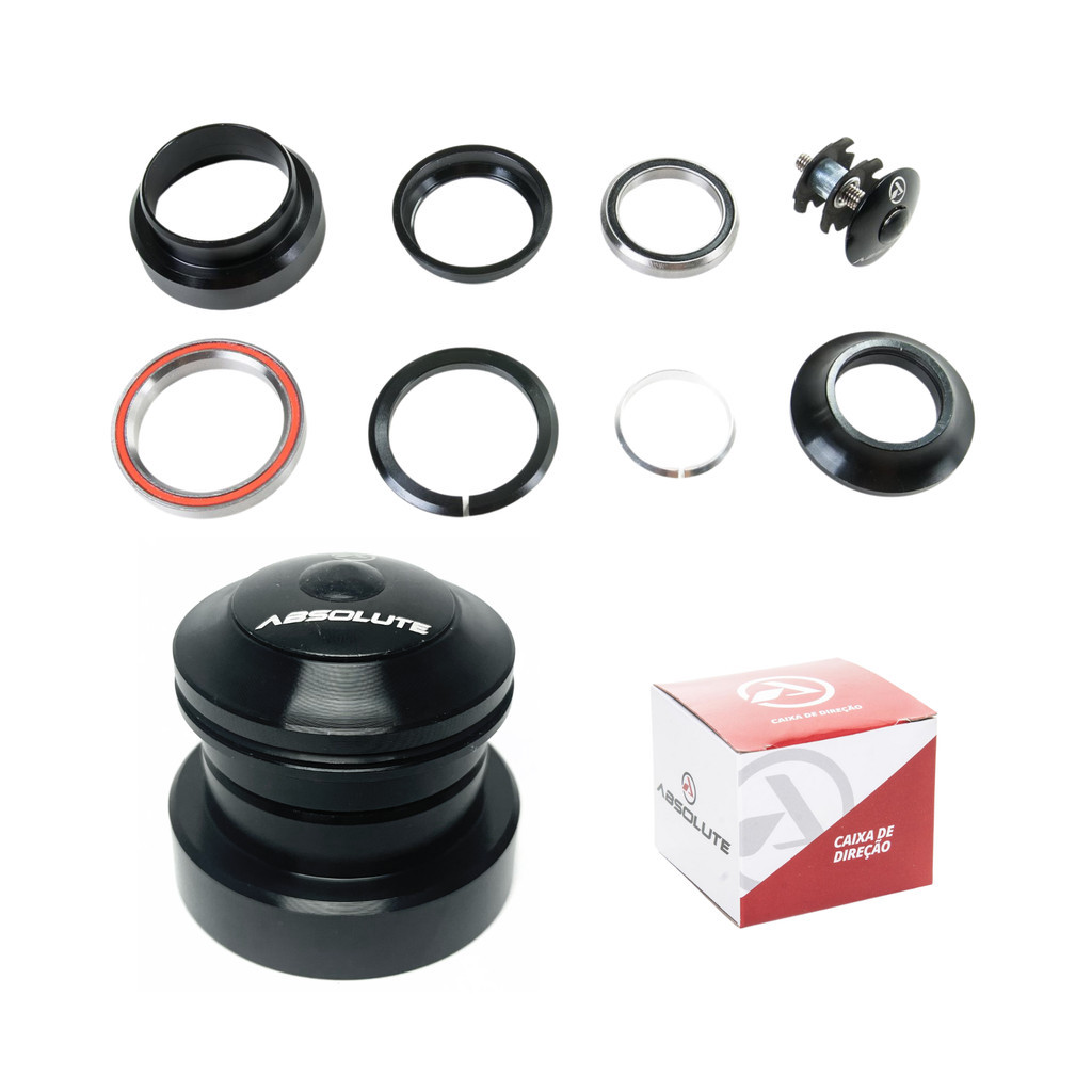 CAIXA DE DIREÇÃO SEMI-INTEGRADO ABSOLUTE B580 - OVER 44/44MM / ESPIGA TAPERED (CÔNICA) - ROLAMENTO SELADO em Oferta na Shopee