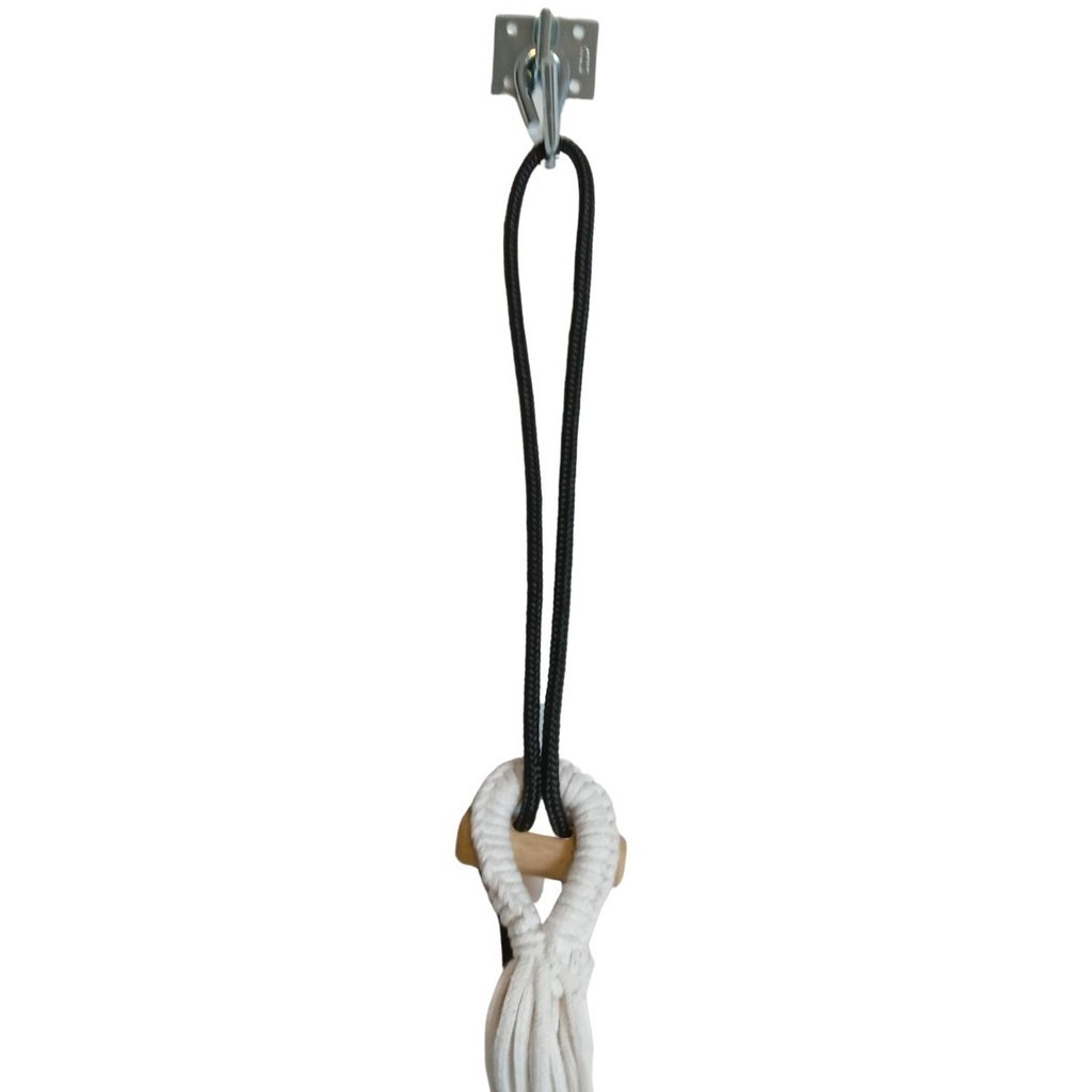 Extensor Rede Cadeira Teto Ajustável 5CM a 1,20M Preto 1 Uni