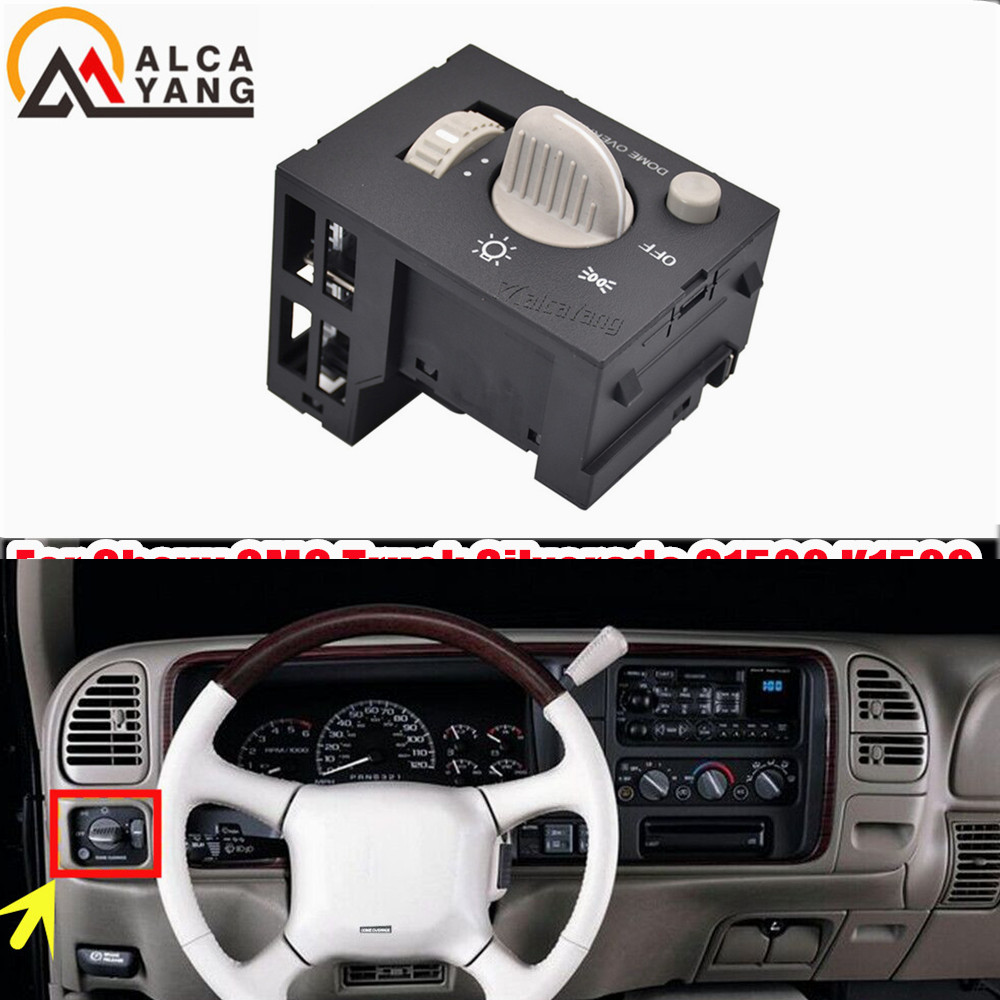 Interruptor De Luz De Controle De Escurecimento De Alta Qualidade Para Faróis De Carro 1995-1999 Chevy GMC Truck Silverado C1500 K1500 Express 15741153