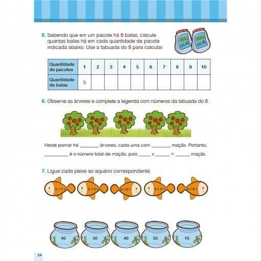 Livro de Atividades Cartilha de Alfabetização Caminho do Saber Matemática Aprendendo a Tabuada · foto 2