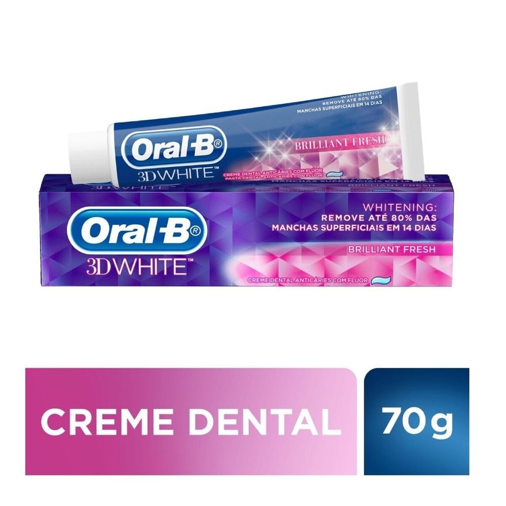 Creme Dental Oral-B 3D White Brilliant Fresh 70g — imagem 2 de 2