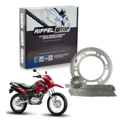 Kit Relação Transmissão Tração Bros 150 2003 A 2015 Com Retentor Original RIffel