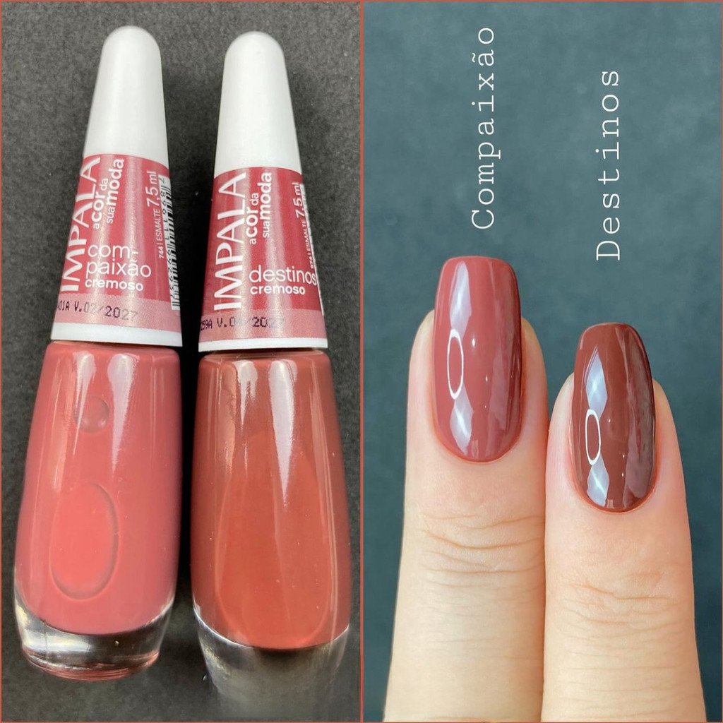 Kit 2 Esmalte Impala Destinos e Compaixão em Oferta na Shopee