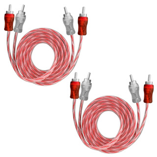 2x Cabo RCA Injetado 1M Plug em Metal Espessura 4mm Tech One em Oferta na Shopee