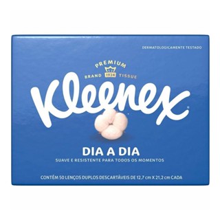 KLEENEX DIA A DIA LENÇO DE PAPEL COM 50 UNIDADES em Oferta na Shopee