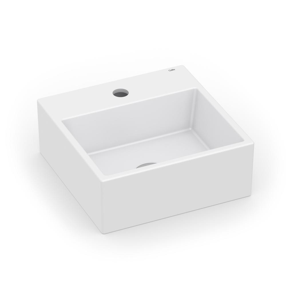 Cuba De Apoio Quadrada Basic Q1 41x41cm Com Mesa Branco Celite em Oferta na Shopee