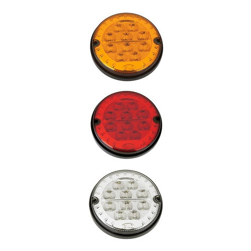 3 Lanterna Traseira 125mm Ônibus Comil Mascarello Neobus 10 LED 24V