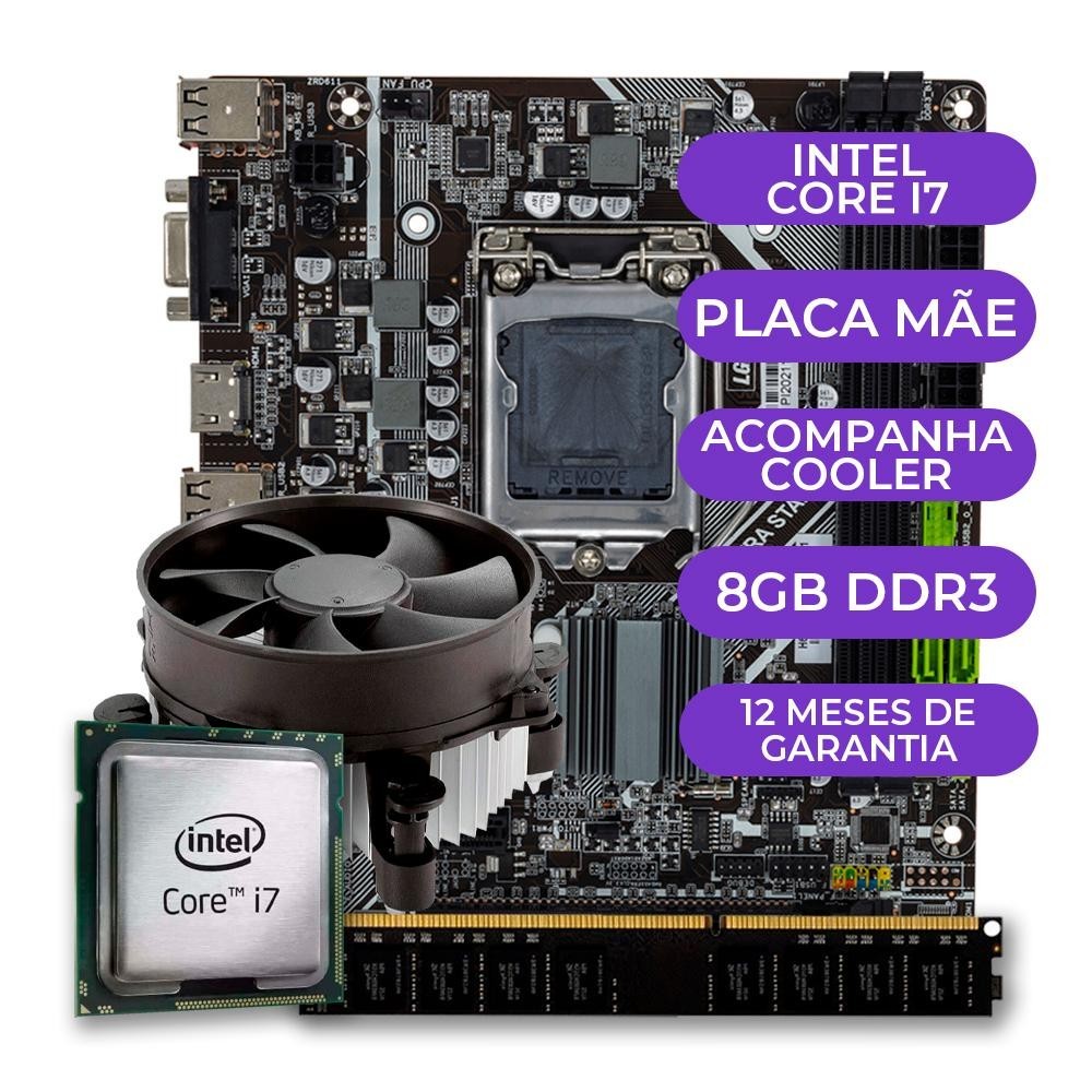 Kit Upgrade, Processador Intel core i7, Placa mãe 1155 + 8GB de memória ram em Oferta na Shopee