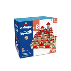 Brinquedo Infantil Brincando de Engenheiro N° 8 Xalingo Blocos de Montar 500 peças Xalingo - 67865