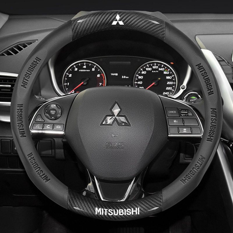 Capa Do Volante Carro Para Mitsubishi Triton Outlander Mirage ASX Lancer EVO PAJERO GRANDIS GALANT Xpander Em Couro