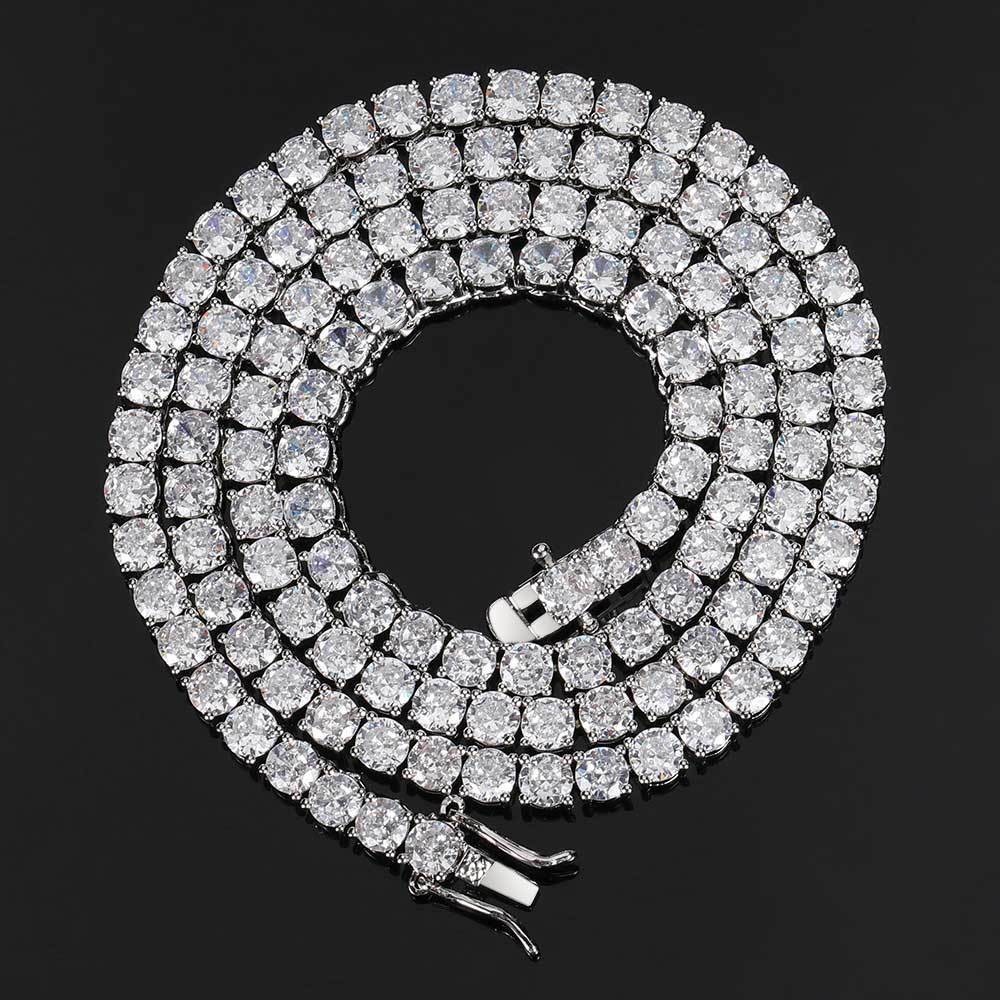 S925 Colar De Prata De Diamante De Alto Grau/Acessórios De Moda Para Homens De Lúpulo Comp...