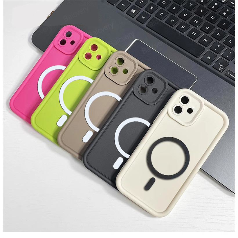 Motorola MOTO G54/G84 5G/G54 Power/G64 Carcaça De Alta Qualidade Moda Colorida TPU Silicone Carregamento Magnético Sem Fio Caixa Protetora Total